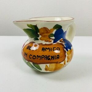 Vintage‎ Wine Pitcher Italy Floral 4.5"